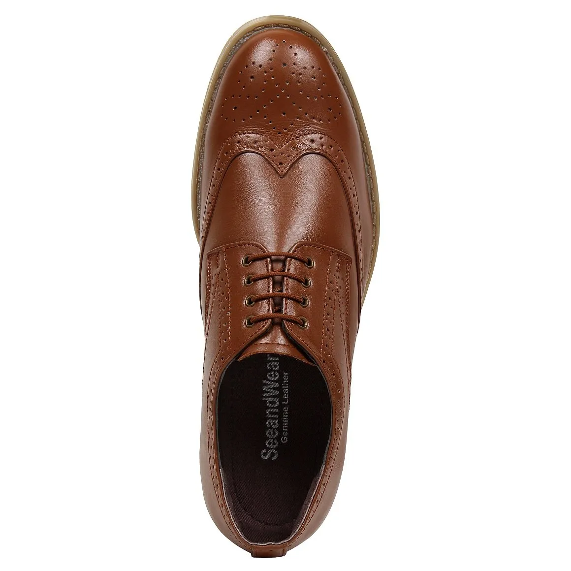 Tan Brogue Shoes For Men