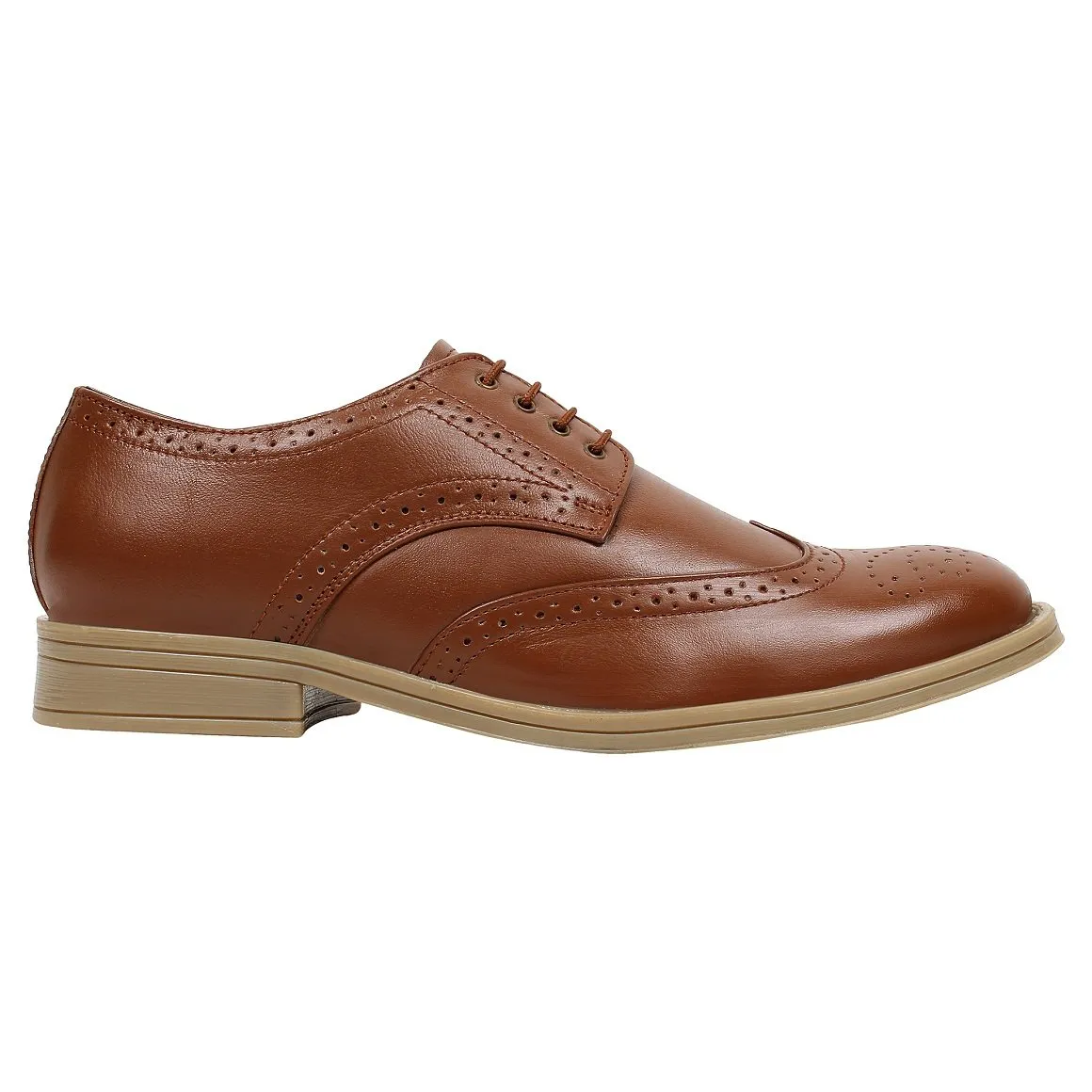 Tan Brogue Shoes For Men