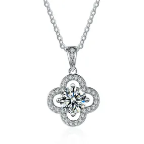 Four Leaf Clover Micro Moissanite Necklace