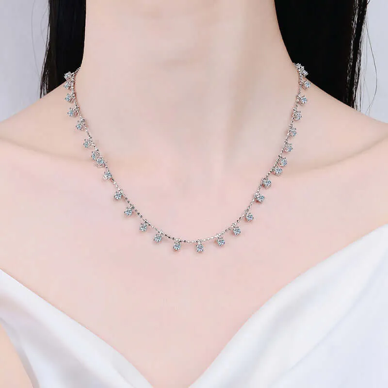 Full Star Moissanite Necklace for Women