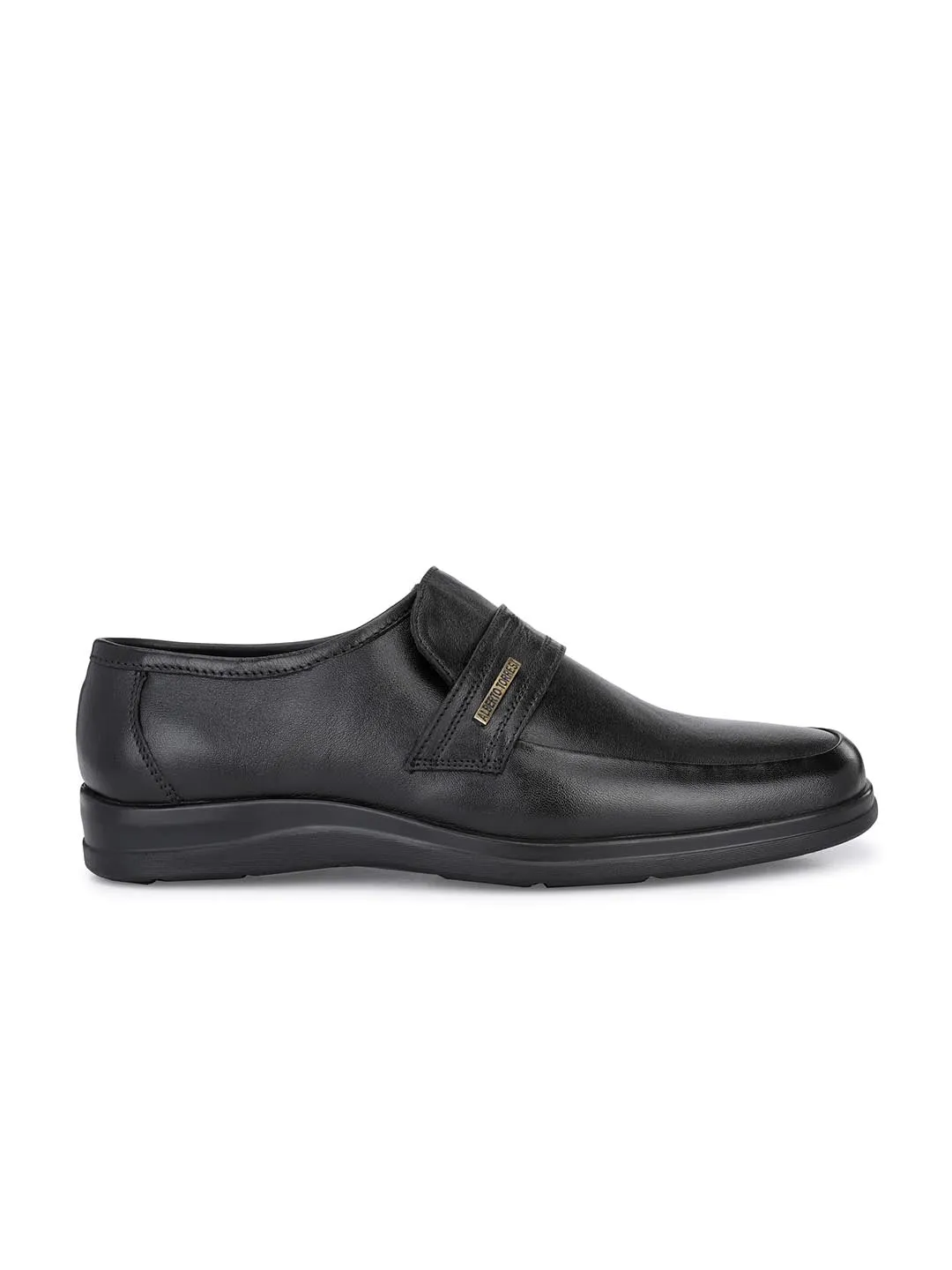 Alberto Torresi Genuine Leather Black Slipon Formal Shoes For Men