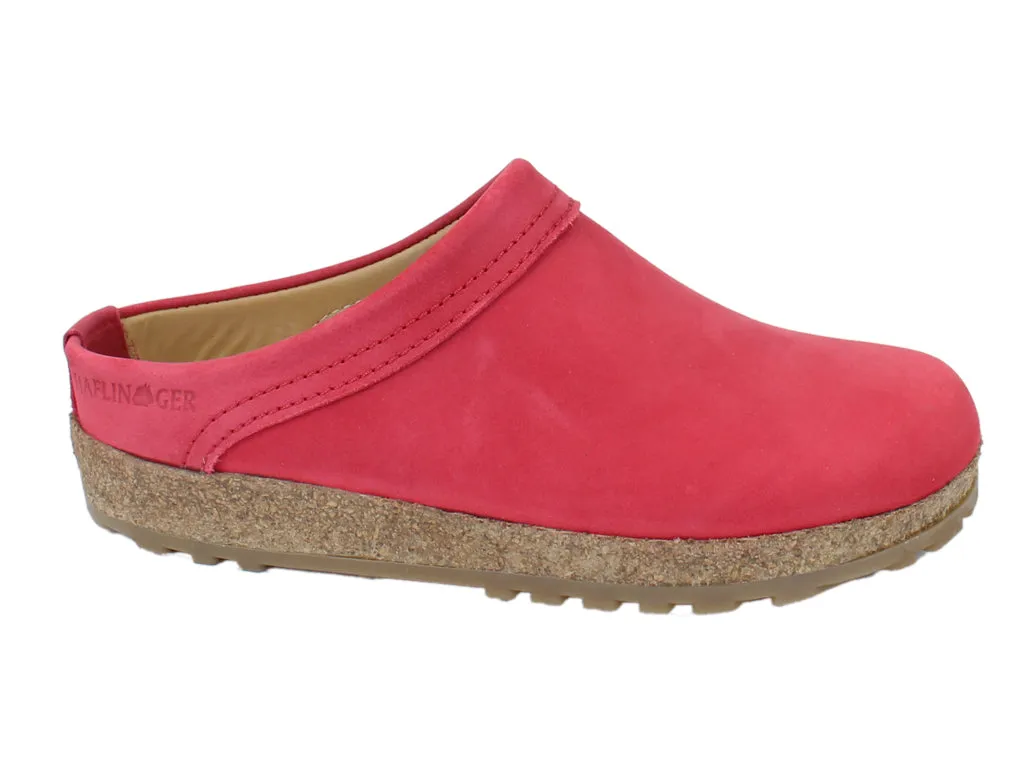 Haflinger Leather Clogs Malmo Red