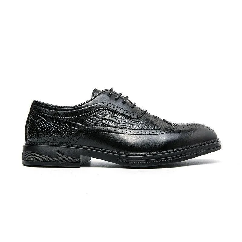 Men's Leather Brogue Formal Business Casual Shoes - TZ1255