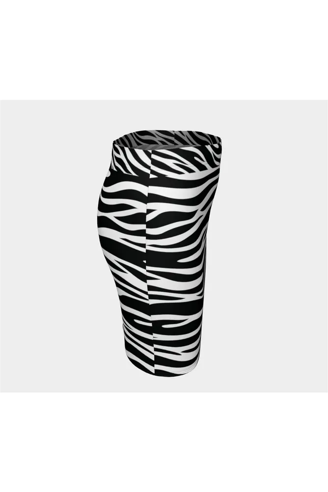 Zebra Print Fitted Skirt