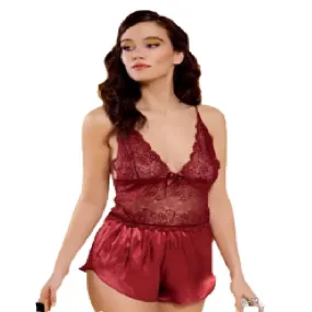 Ladies Shorts Nightwear Women Camisole Babydoll Lace Silk Camisole Short Bow Set Sleepwear