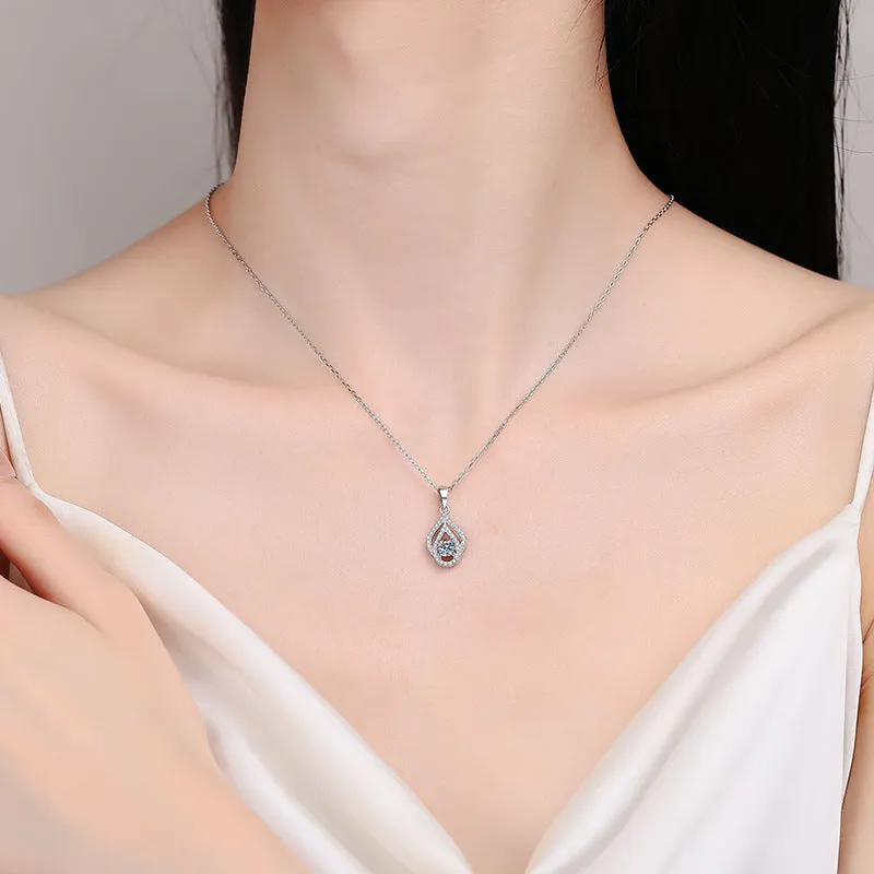 Minimalist Water Drop Moissanite Necklace