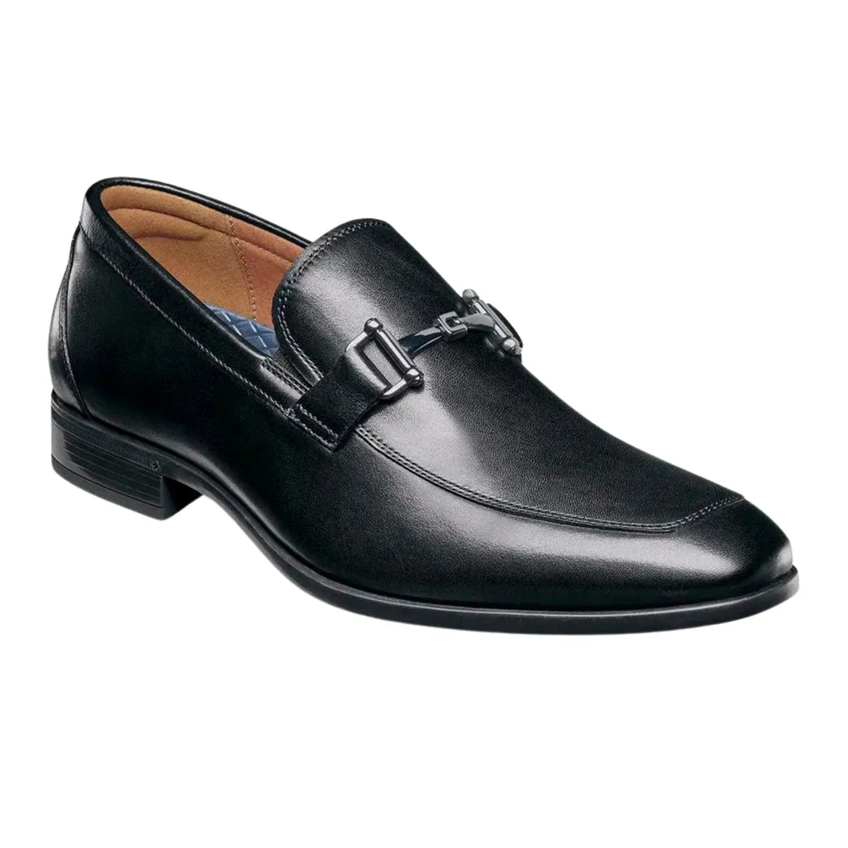 Florsheim Men's Zaffiro Moc Toe Bit Black Leather GG