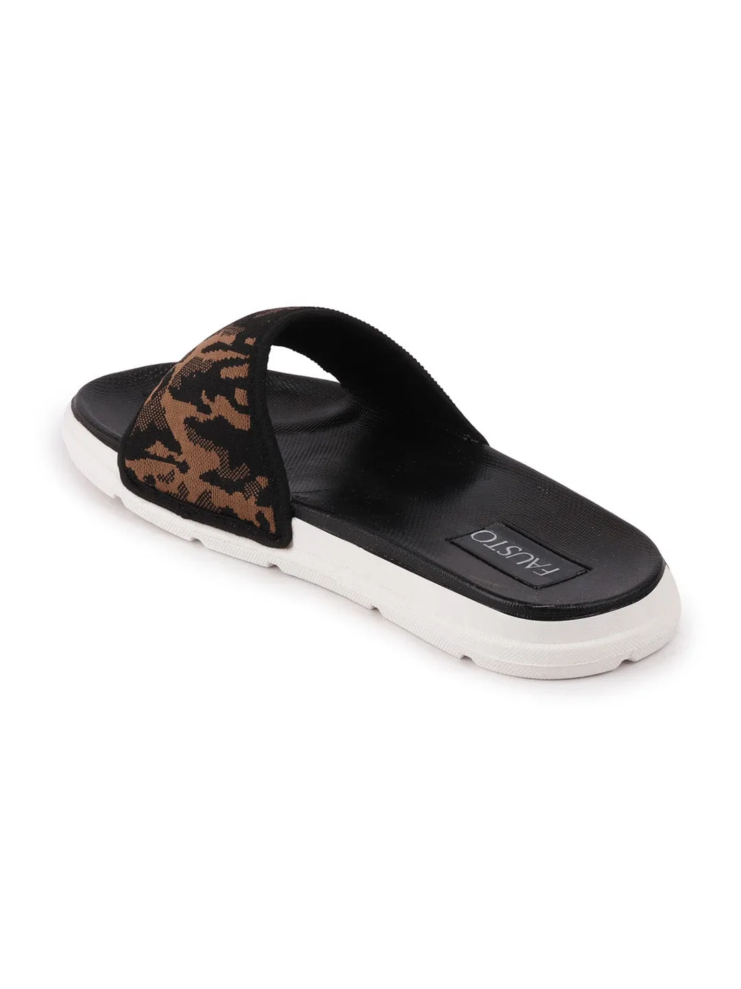 Men Army Casual Slip-On Printed Slider Flip-Flops