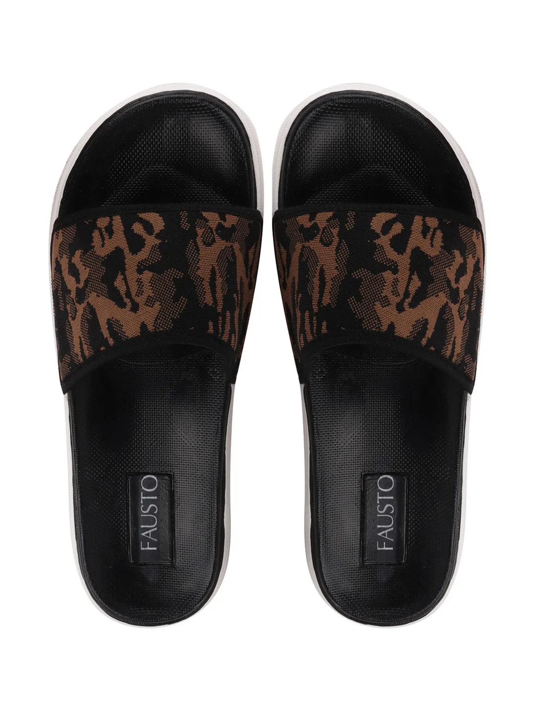 Men Army Casual Slip-On Printed Slider Flip-Flops