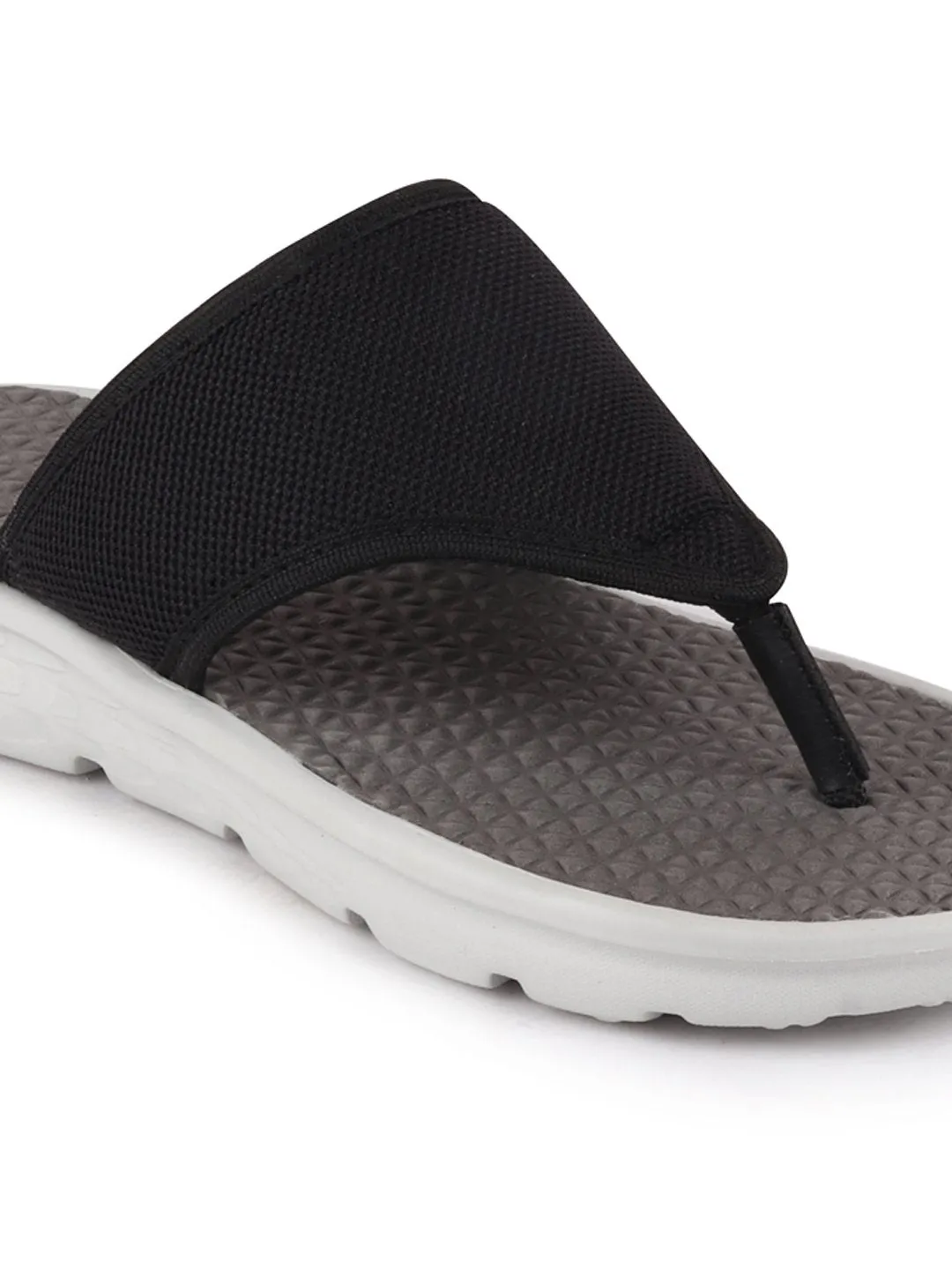 Men Black Casual Slip-On Flip-Flops