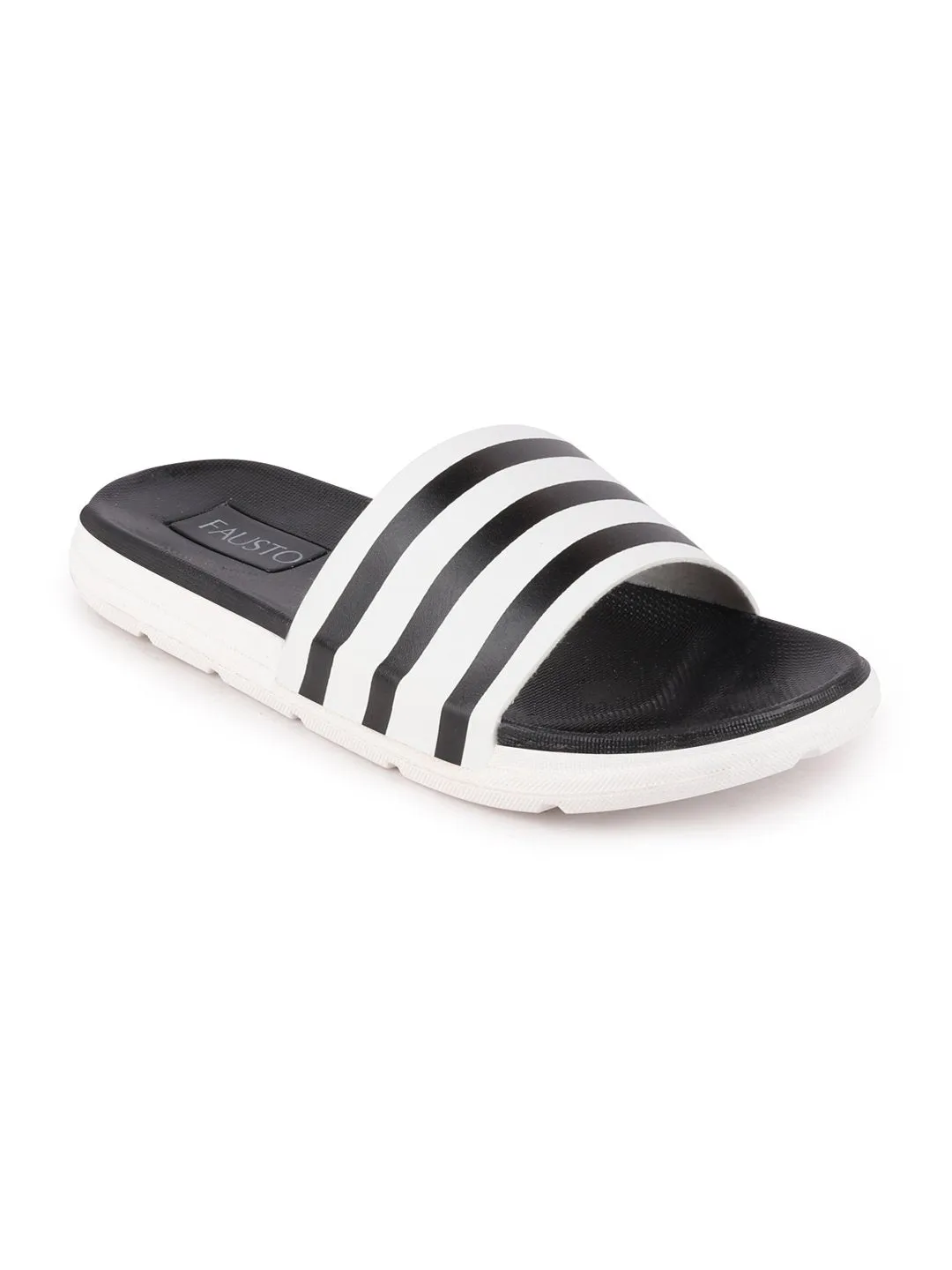 Men Black Casual Slip-On Flip-Flops