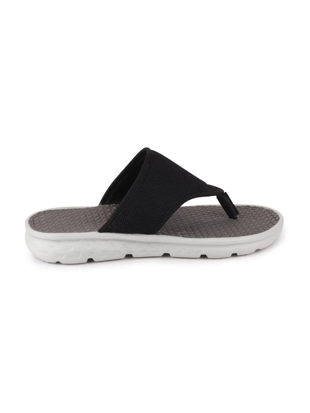 Men Black Casual Slip-On Flip-Flops