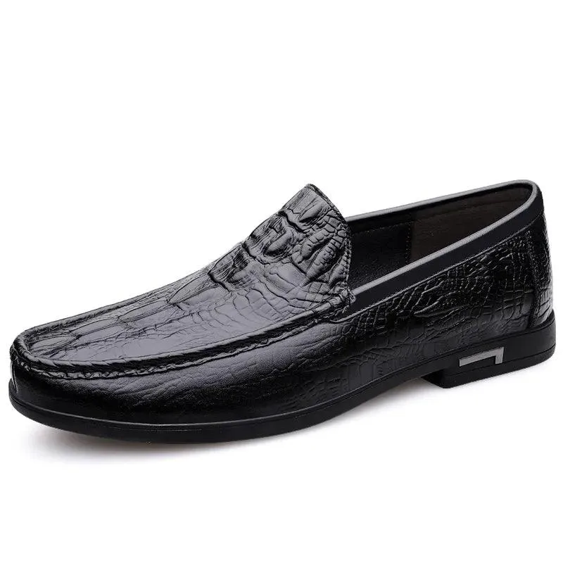 Italian Leather Loafer: TX352 Men's Formal Moccasins Casual Shoes