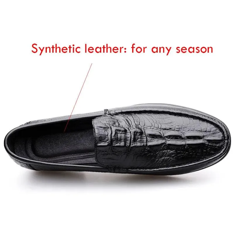 Italian Leather Loafer: TX352 Men's Formal Moccasins Casual Shoes