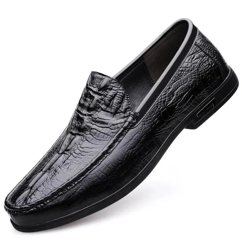 Italian Leather Loafer: TX352 Men's Formal Moccasins Casual Shoes