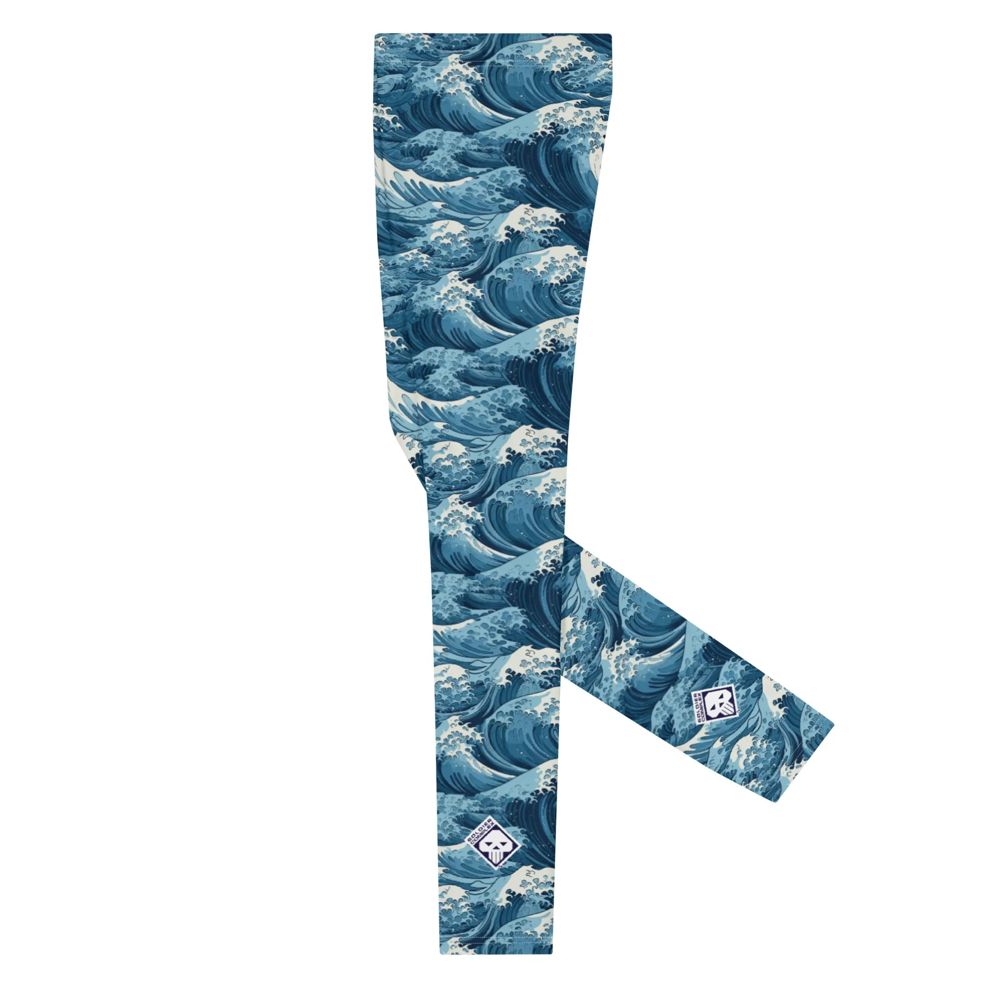 Men's Athletic Leggings - The Great Wave Off Kanagawa 001