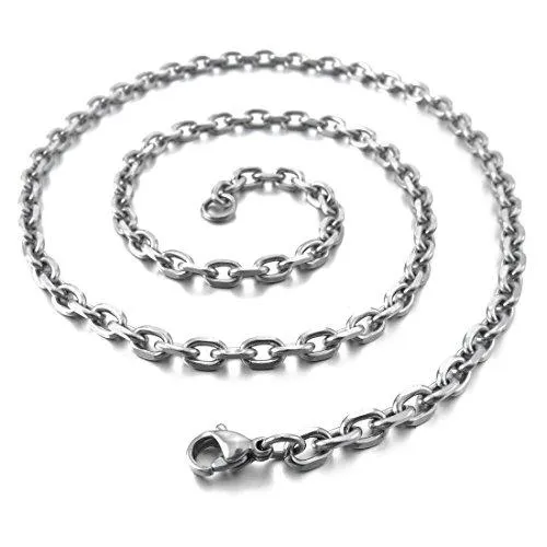 Men's Stainless Steel Pendant Necklace Silver Tone Black Cobra Snake Cross