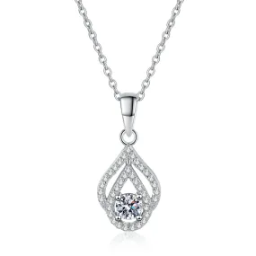 Minimalist Water Drop Moissanite Necklace