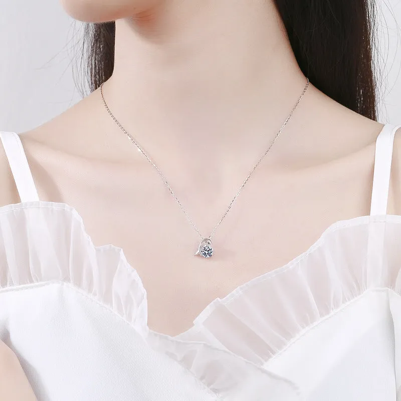 Moissanite Dolphin Necklace