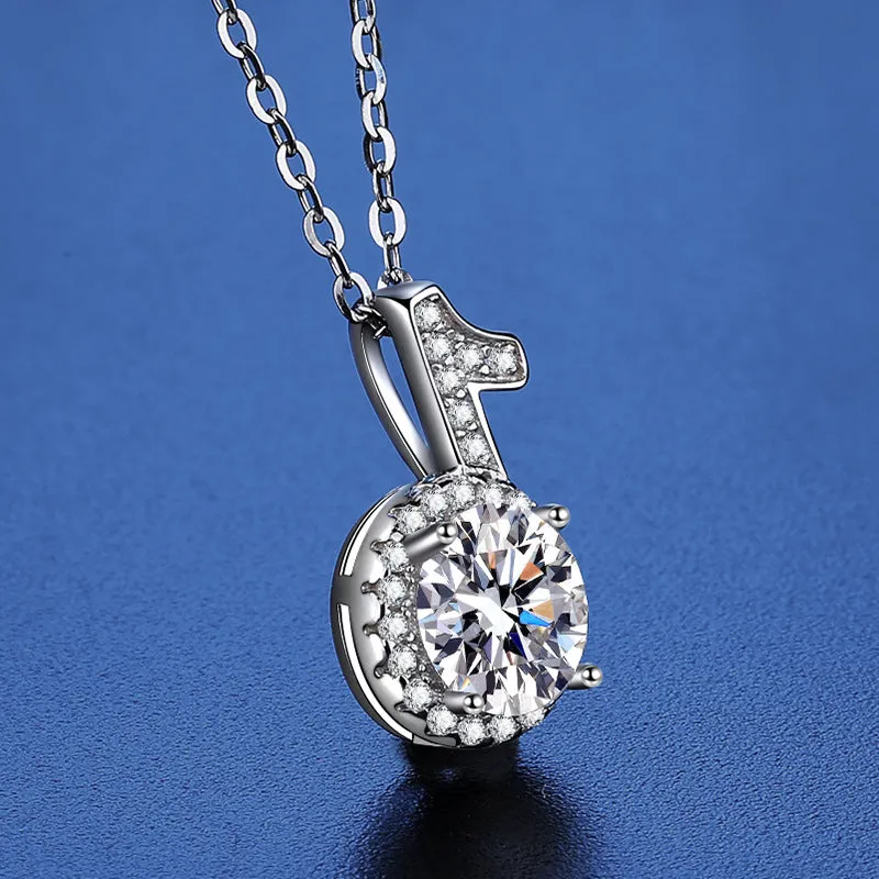 Music Note Moissanite Necklace