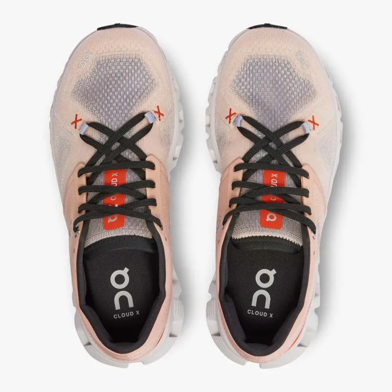 'On Running' Women's Cloud X 3 - Rose / Sand