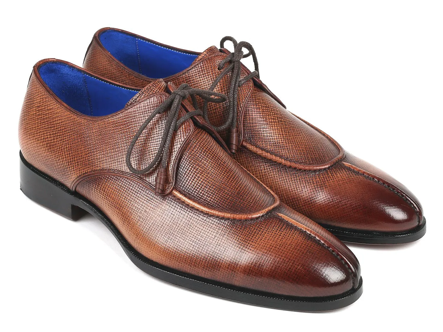 Paul Parkman Split Toe Men's Brown Derby Shoes (ID#8871BRW)