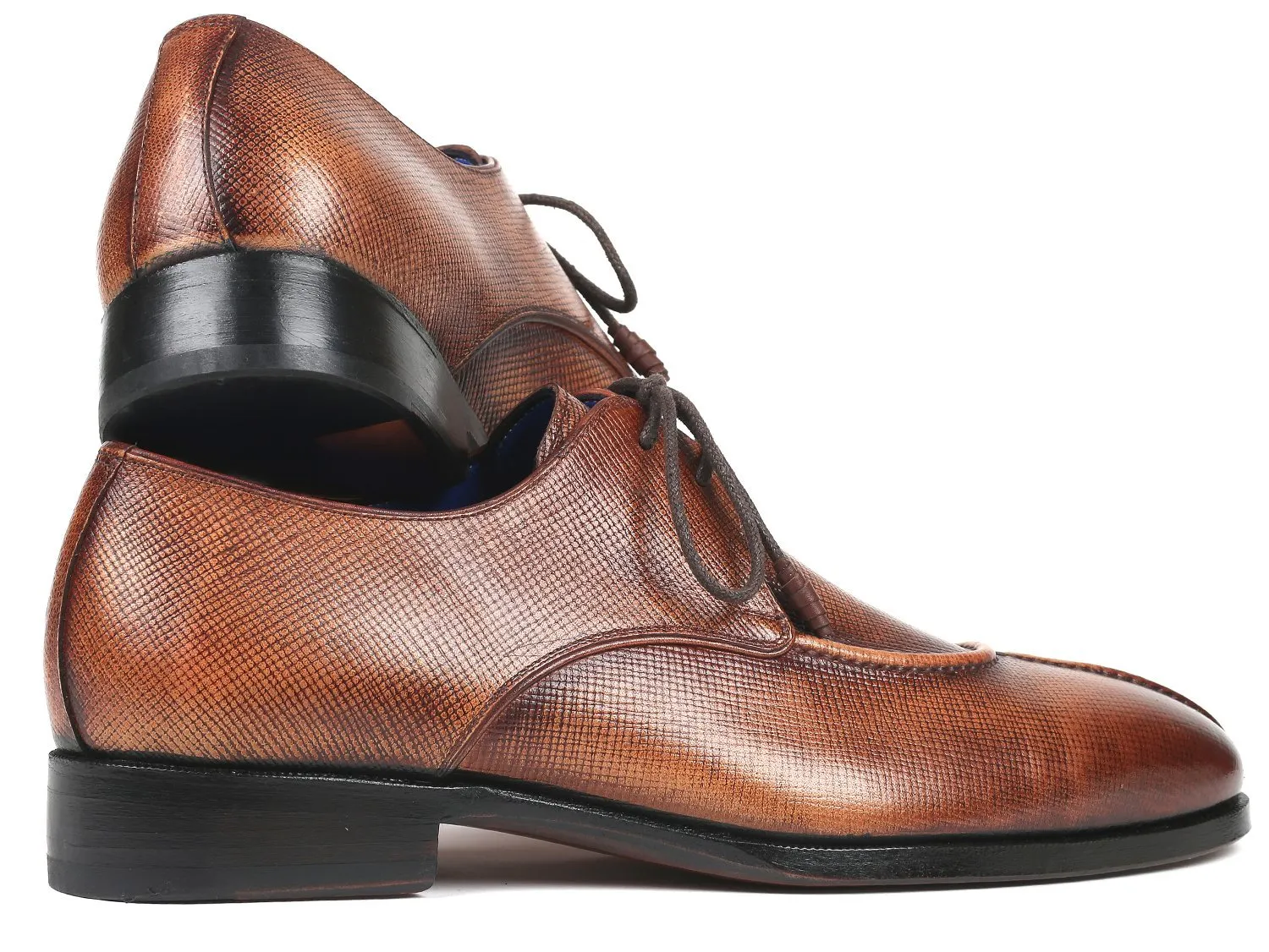 Paul Parkman Split Toe Men's Brown Derby Shoes (ID#8871BRW)