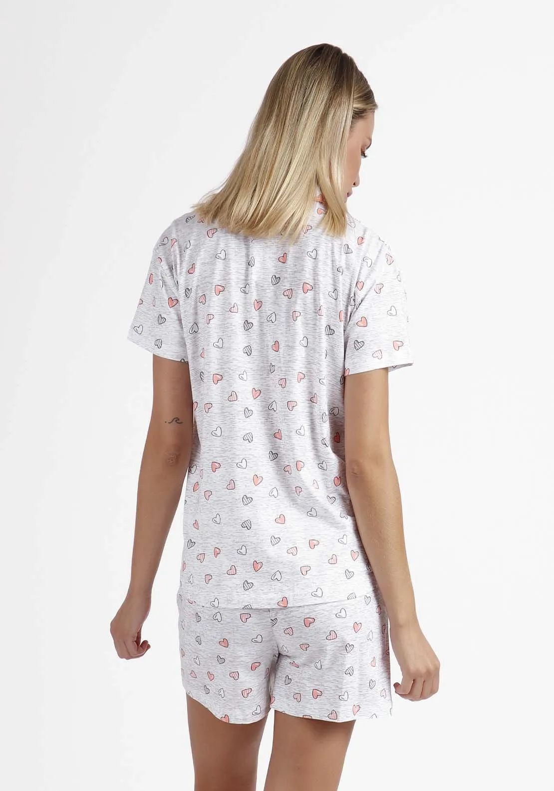 Open 'Always Love You' Pajamas Short Sleeve - Grey