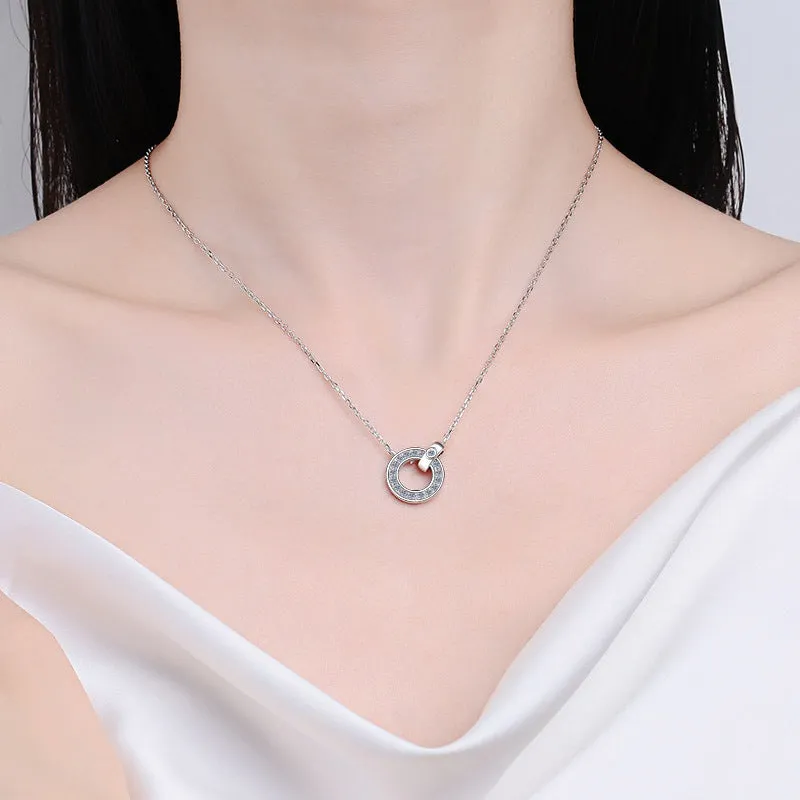 Ring Buckle Moissanite Necklace for Women