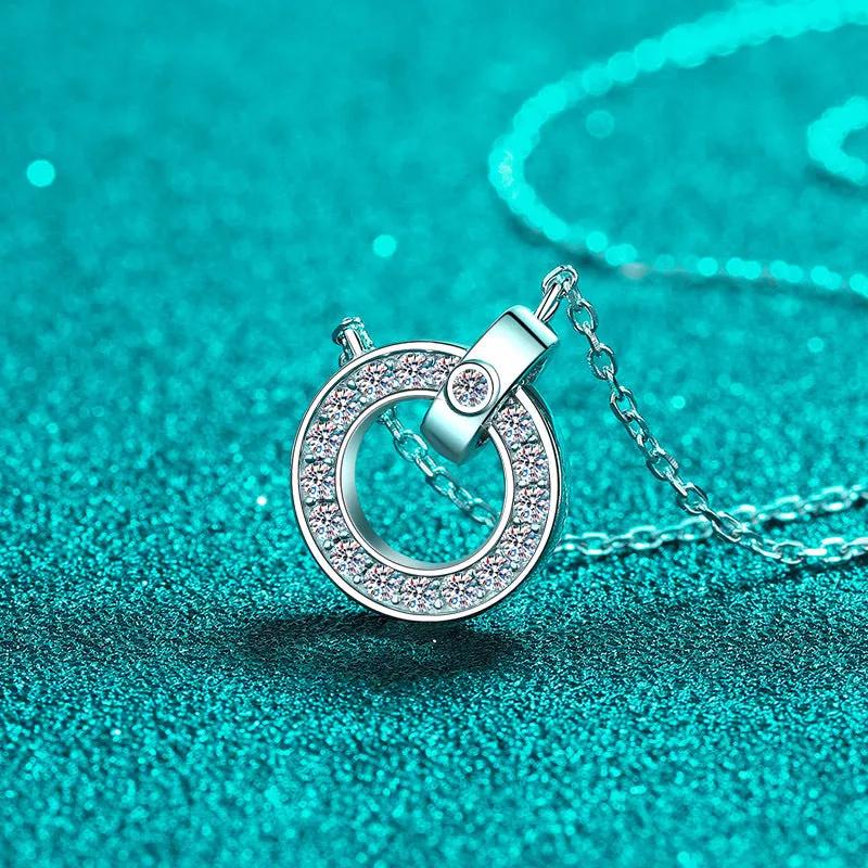 Ring Buckle Moissanite Necklace for Women