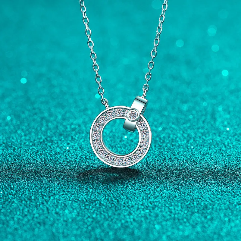 Ring Buckle Moissanite Necklace for Women