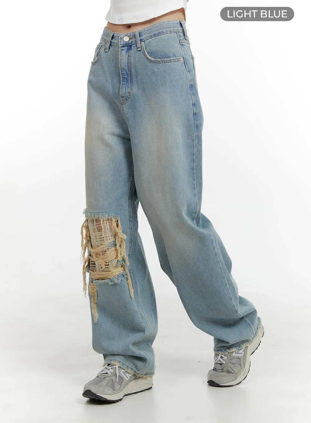 Ripped Baggy Jeans CA401