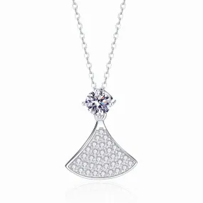 S925 Silver Small Skirt Moissanite Necklace