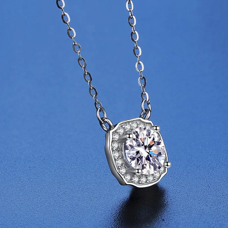 S925 Silver Wishing Fountain Moissanite Necklace