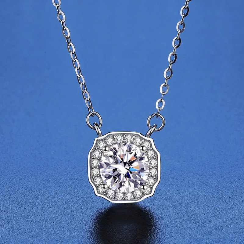 S925 Silver Wishing Fountain Moissanite Necklace