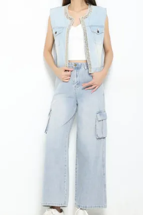 Sasha Denim Cargo Pants