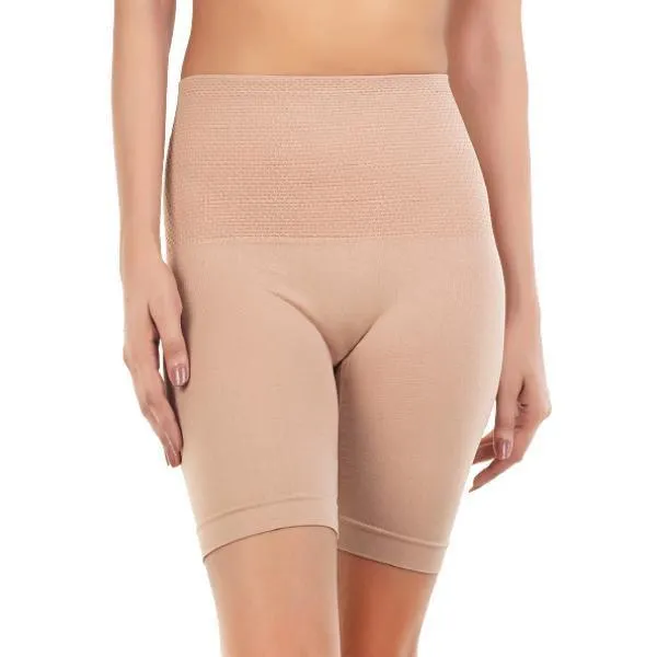 Seamless Textured Ultra High Waist Shaping Slip Shorts-nude For Women