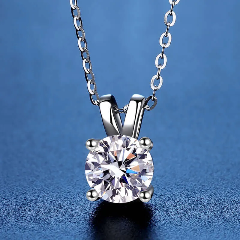 1 Carat Moissanite Bunny Necklace Pendant