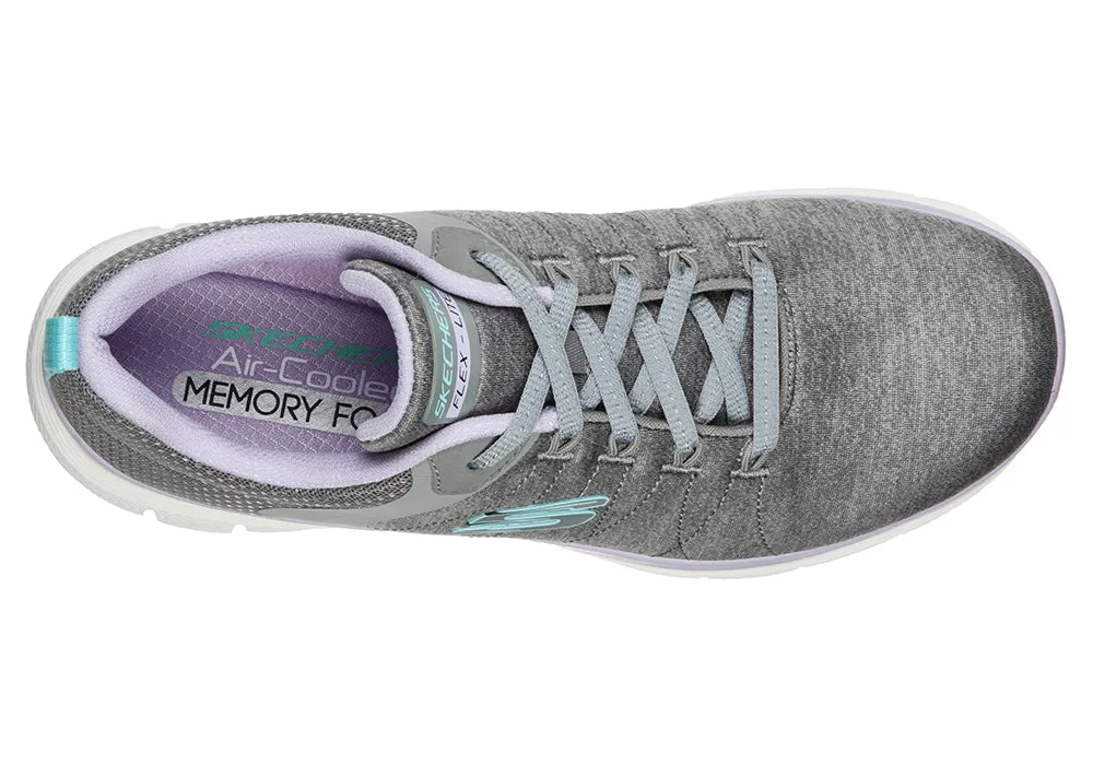 'Skechers' Women's Flex Appeal 4.0 - Grey / Lavender (Wide)