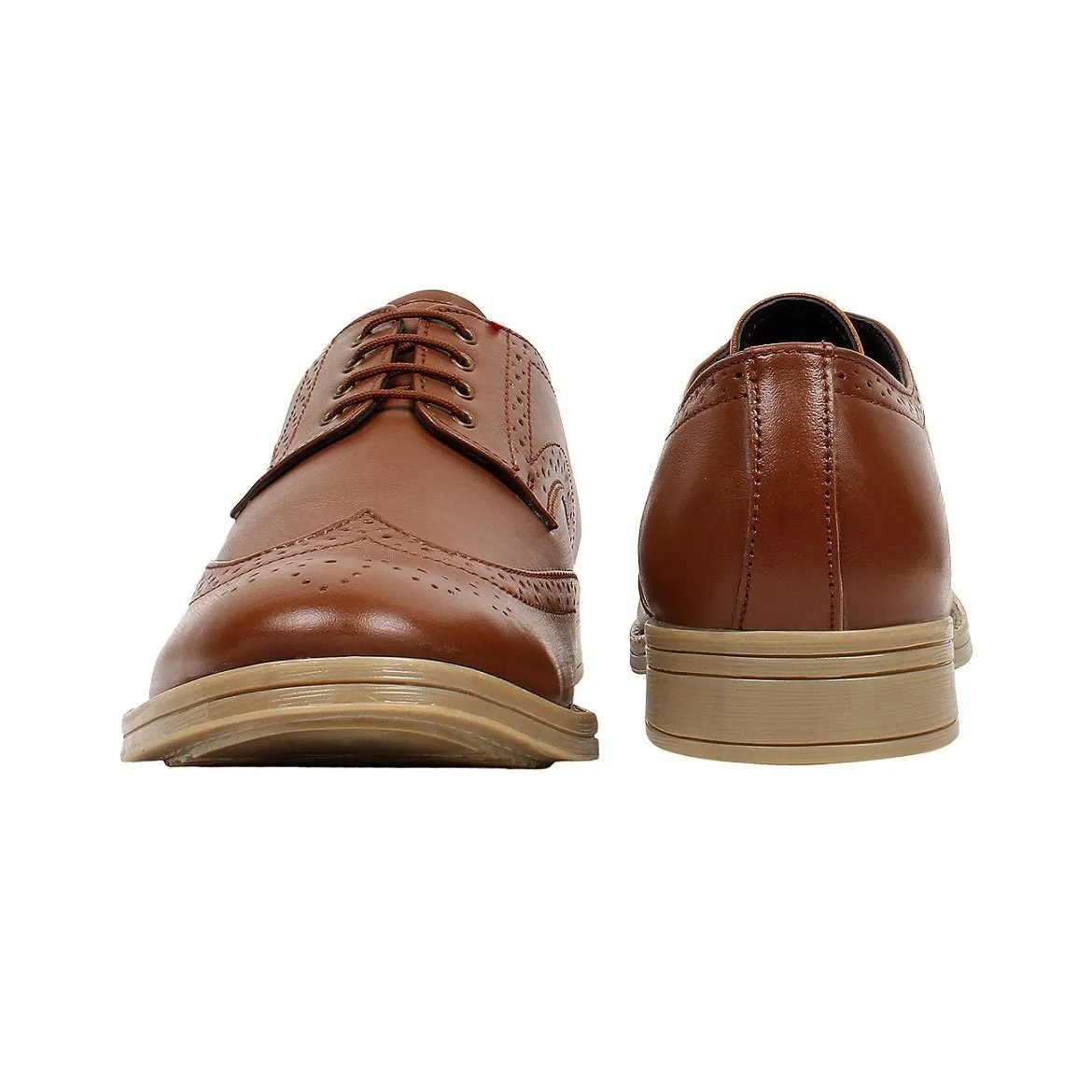 Tan Brogue Shoes For Men- Used