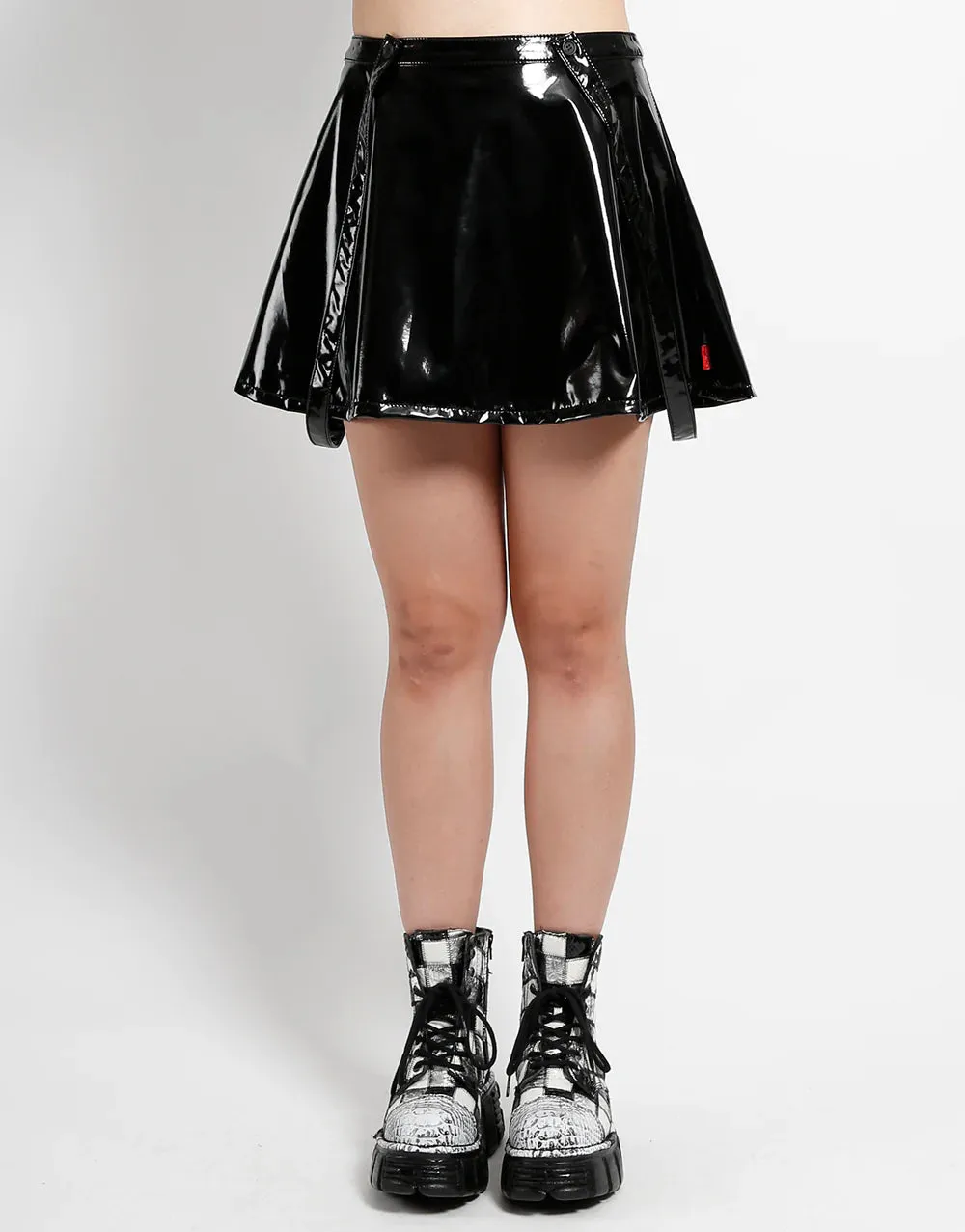 Tripp N.Y.C PVC Suspender Strap Skirt