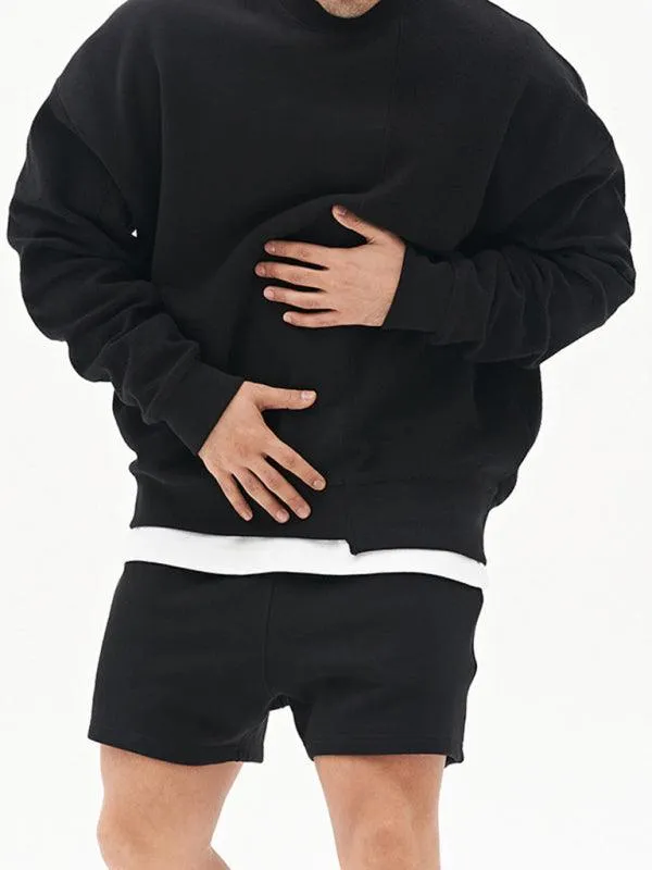 Solid Crew Neck Men Sweatshirt