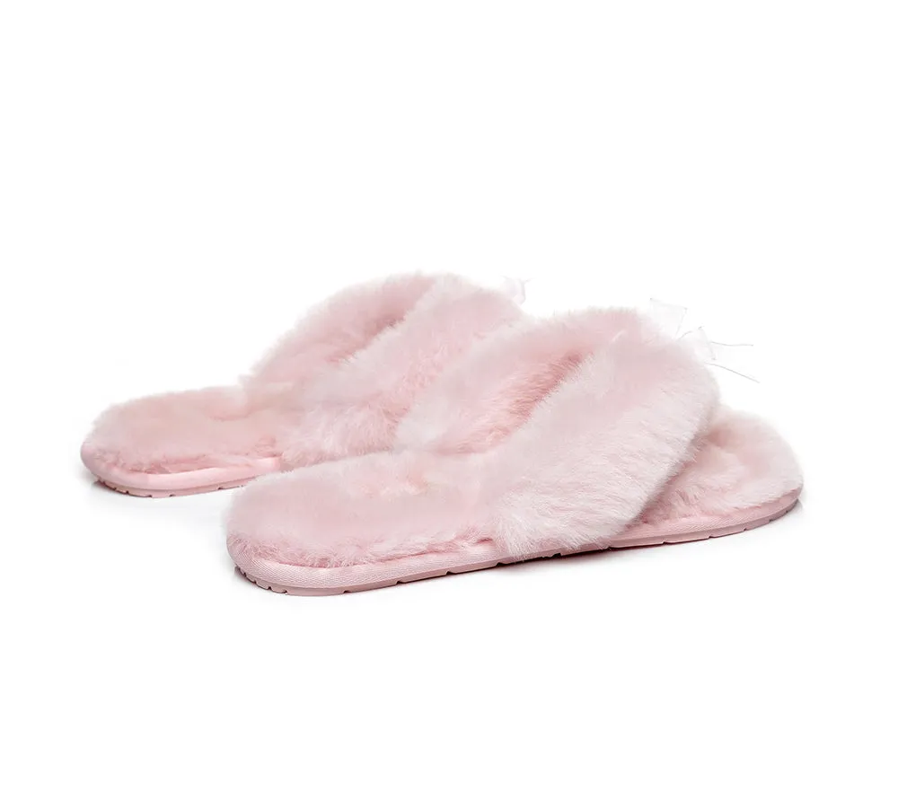 UGG Australian Shepherd Women Fluffy Slides Thongs Cinderella