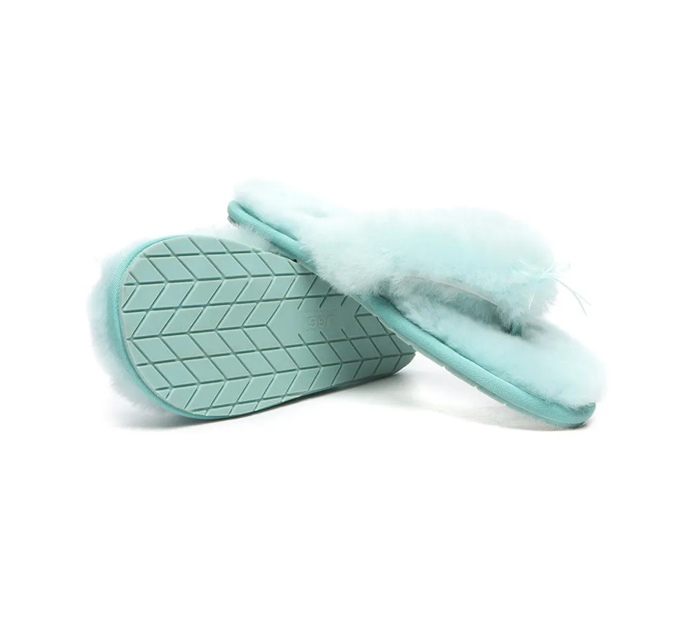 UGG Australian Shepherd Women Fluffy Slides Thongs Cinderella