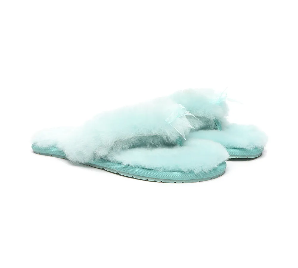 UGG Australian Shepherd Women Fluffy Slides Thongs Cinderella