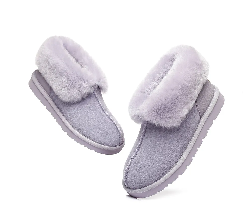 UGG Australian Shepherd Slippers, Australia Premium Double Face Sheepskin,Unisex Ankle Collar Slipper Mallow