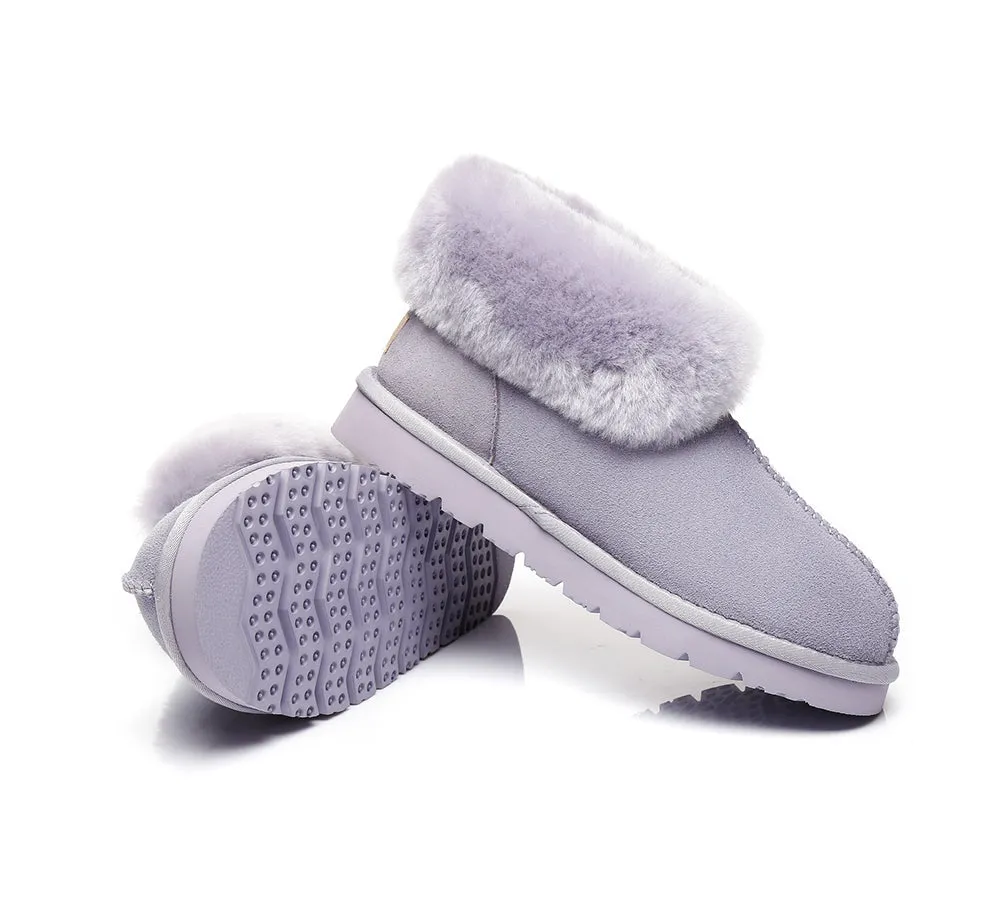 UGG Australian Shepherd Slippers, Australia Premium Double Face Sheepskin,Unisex Ankle Collar Slipper Mallow