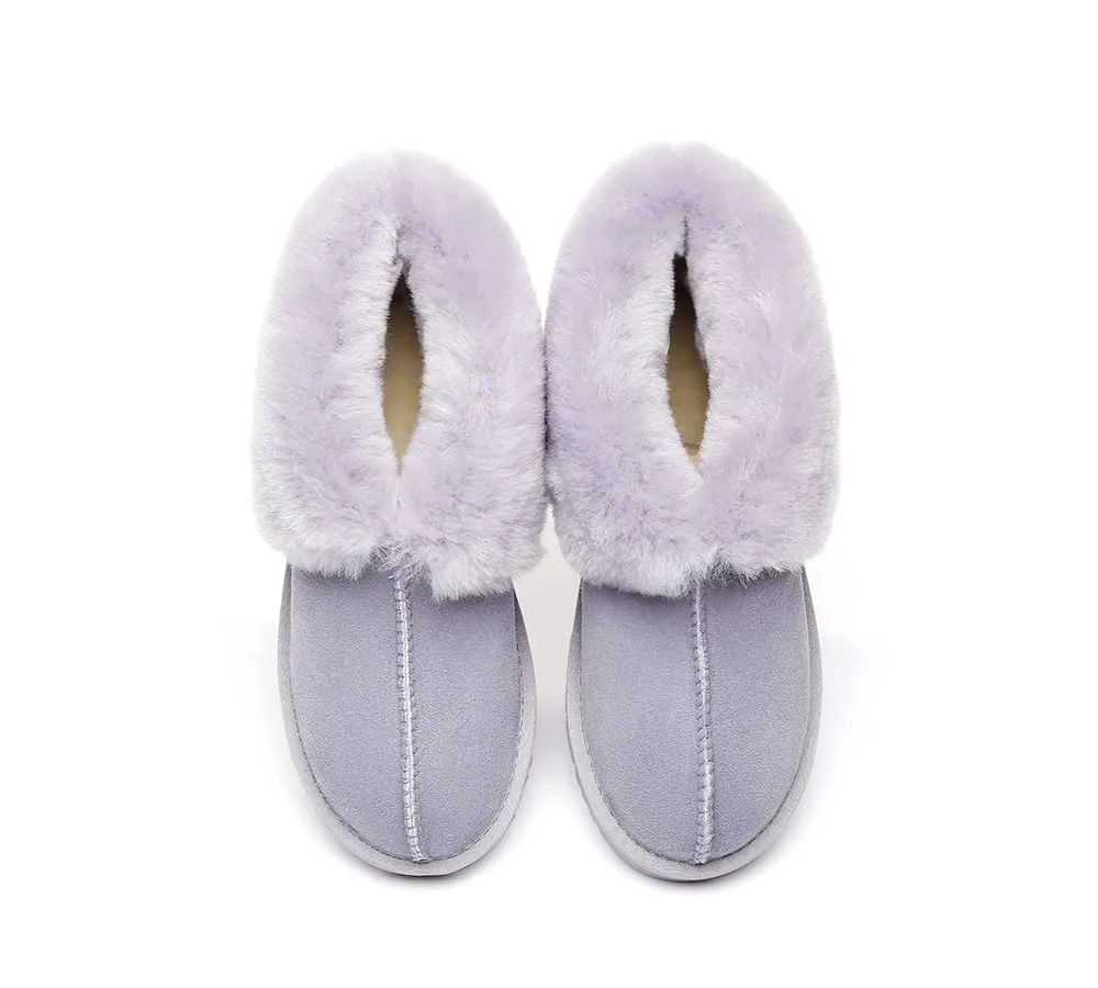 UGG Australian Shepherd Slippers, Australia Premium Double Face Sheepskin,Unisex Ankle Collar Slipper Mallow