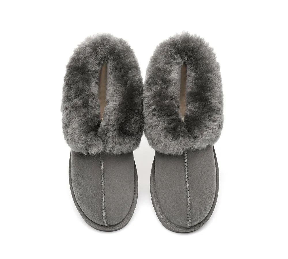 UGG Australian Shepherd Slippers, Australia Premium Double Face Sheepskin,Unisex Ankle Collar Slipper Mallow