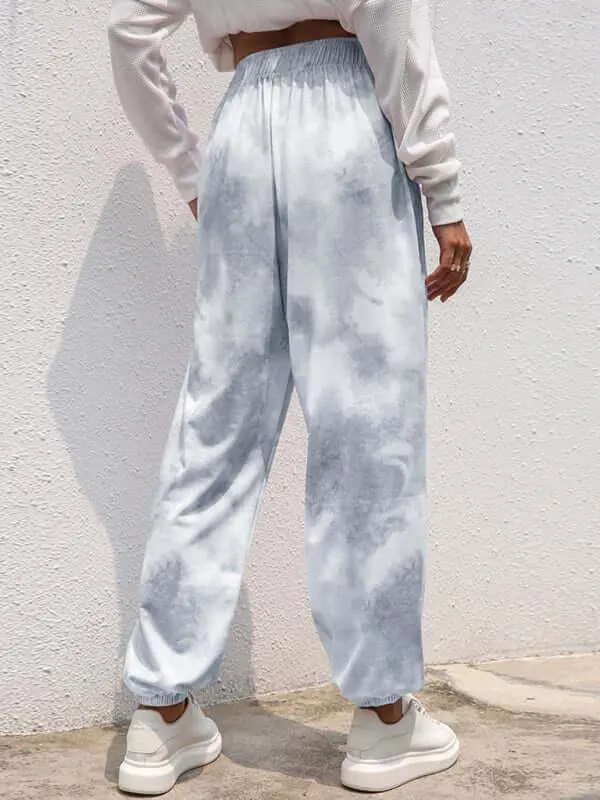 Casual Dye Fleece Women Pants